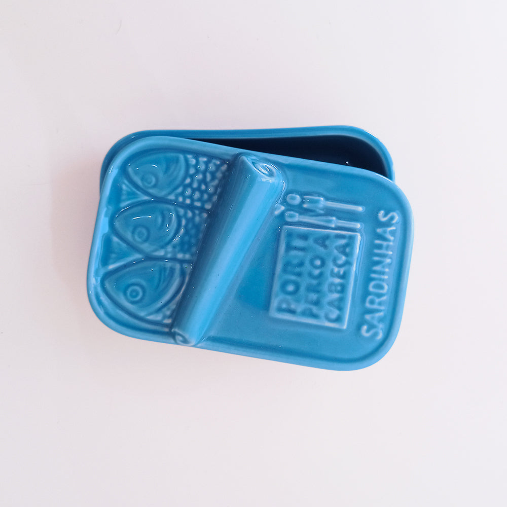 Light Blue Hand-painted Portuguese Ceramic Soap Box