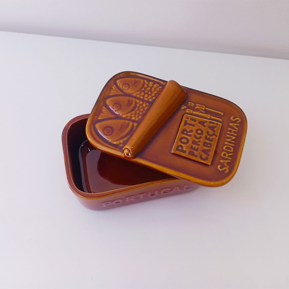 Honey Hand-painted Portuguese Ceramic Soap Box