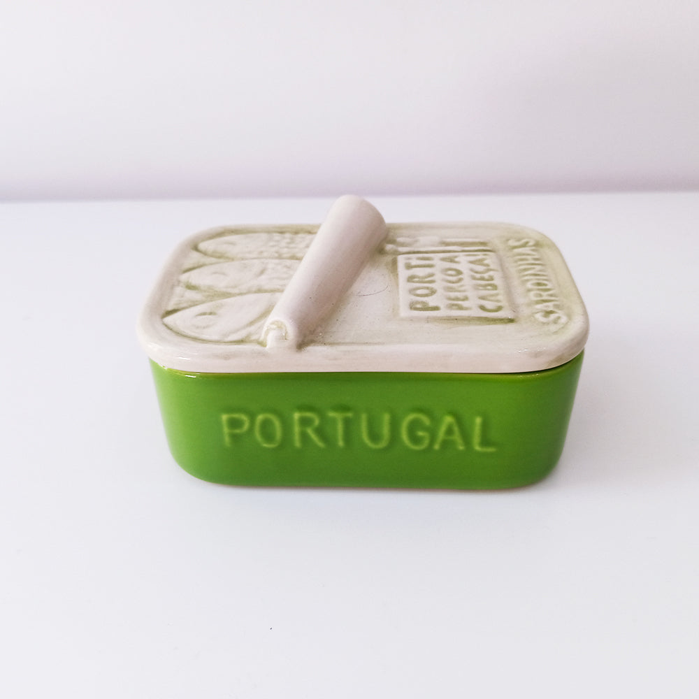 Olive Hand-painted Portuguese Ceramic Soap Box