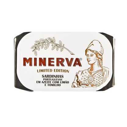 Portuguese sardines canned - Minerva Limited Edition, Canned sardines with olive oil and lemon