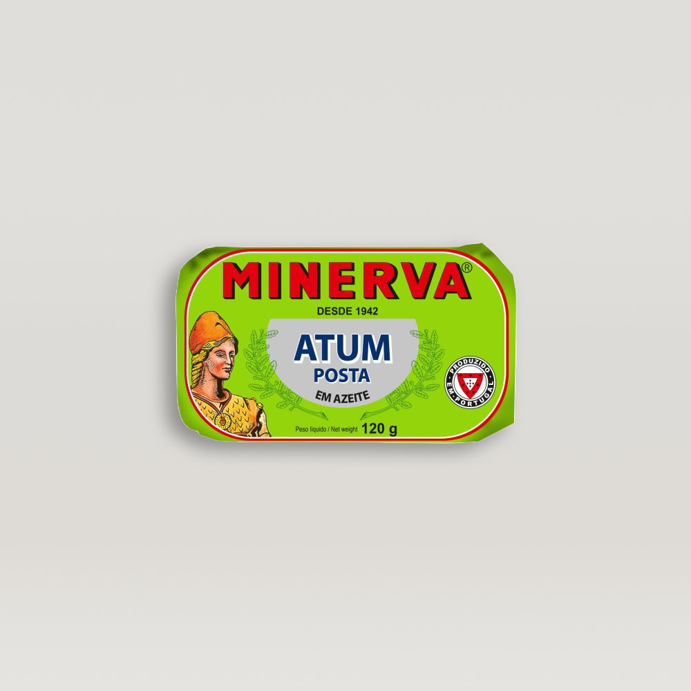 A tin of Minerva Solid Pack Tuna in Olive Oil with exceptional quality and premium olive oil.